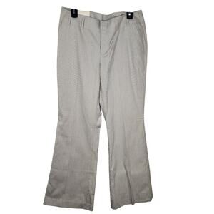 Banana Republic Dress Pants Trousers Womens Sz 12 Martin Pinstriped Cotton Flare